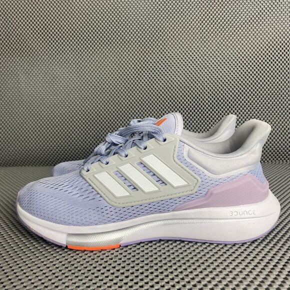 Adidas Bounce Sneakers Womens Size 7 Lilac Gray Logo Low Top Lace Up - Picture 2 of 9